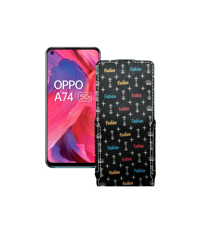 Чохол-флип з екошкіри для телефону OPPO A74 5G