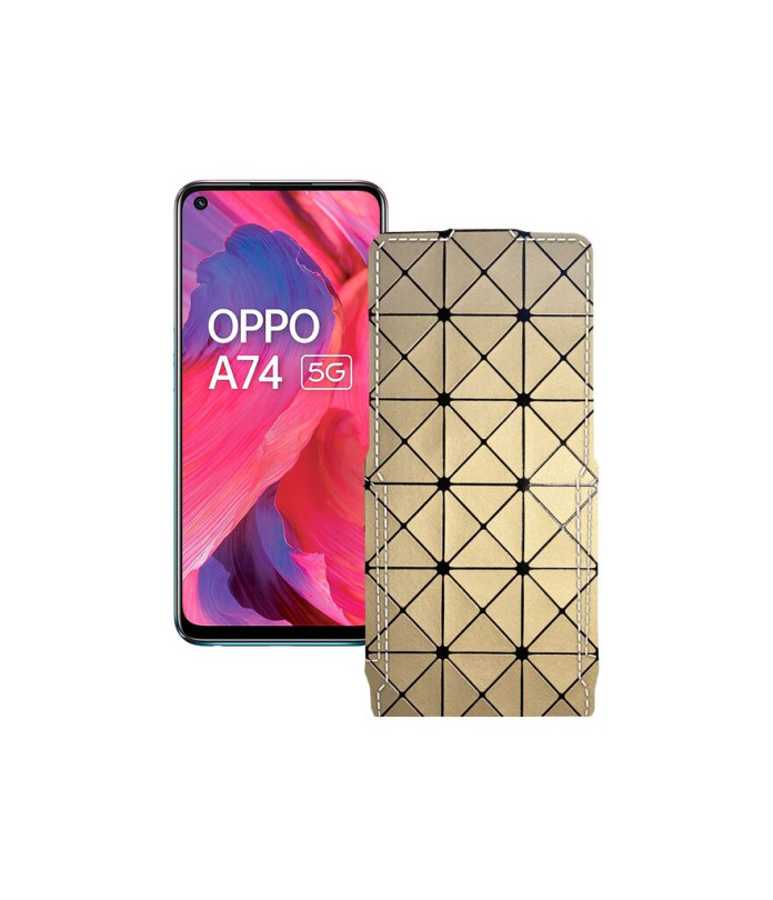 Чохол-флип з екошкіри для телефону OPPO A74 5G