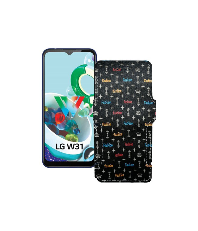 Чохол-книжка з екошкіри для телефону LG W31 Plus