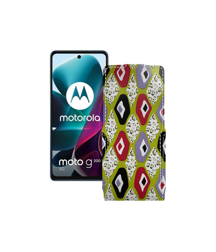 Чохол-флип з екошкіри для телефону Motorola G200