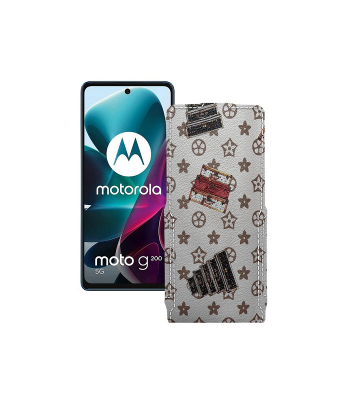 Чохол-флип з екошкіри для телефону Motorola G200