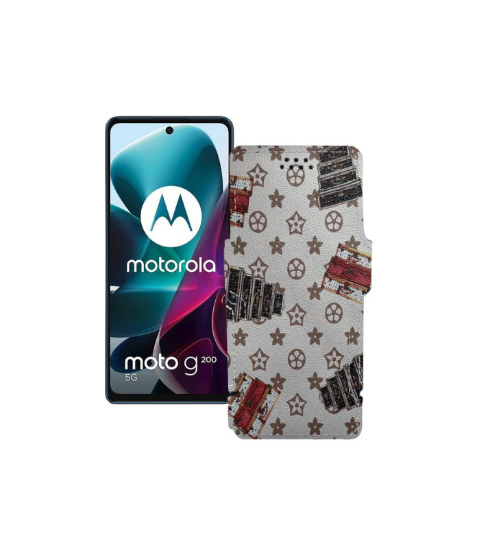 Чохол-книжка з екошкіри для телефону Motorola G200