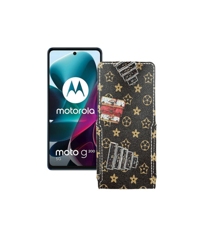 Чохол-флип з екошкіри для телефону Motorola G200