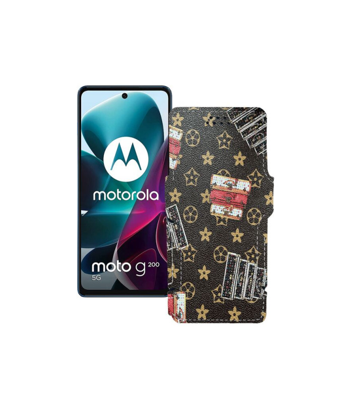 Чохол-книжка з екошкіри для телефону Motorola G200