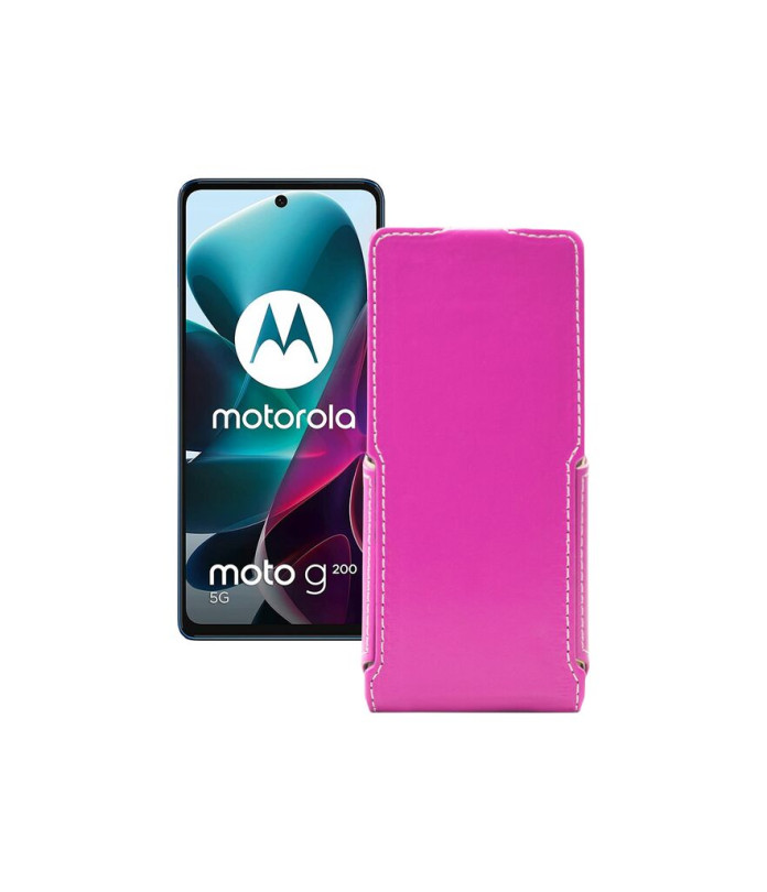 Чохол-флип з екошкіри для телефону Motorola G200