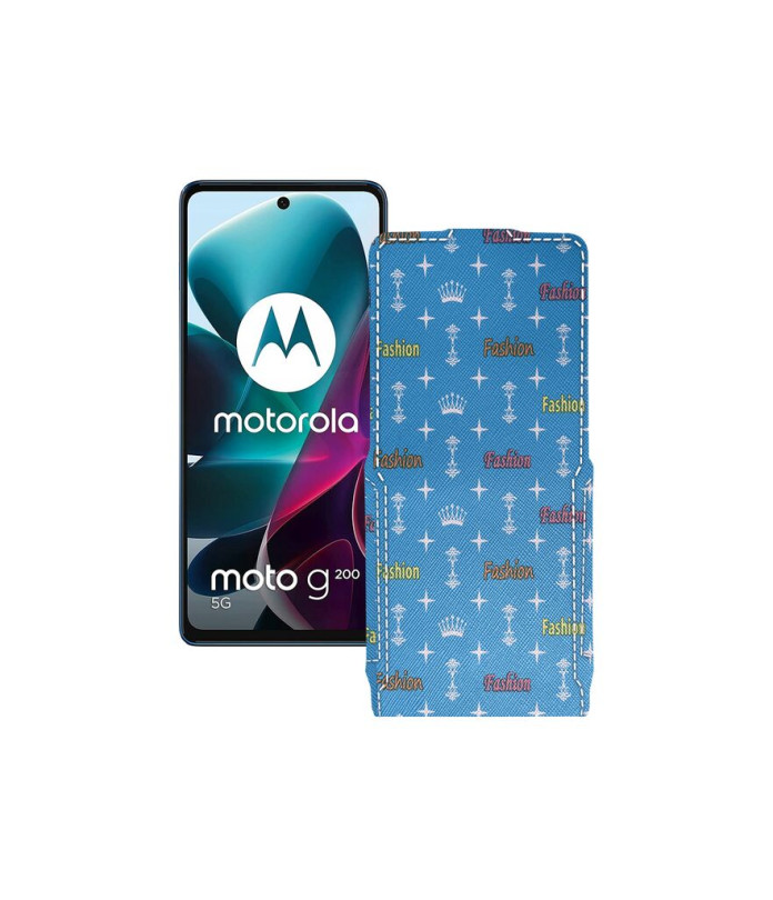 Чохол-флип з екошкіри для телефону Motorola G200