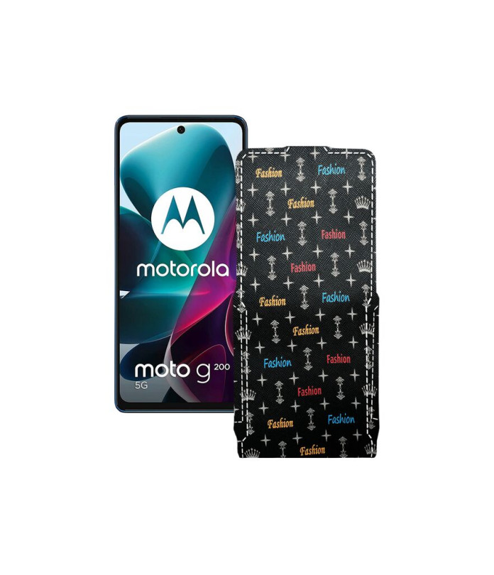 Чохол-флип з екошкіри для телефону Motorola G200