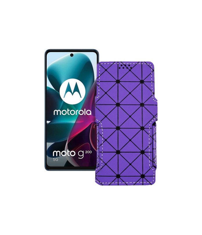 Чохол-книжка з екошкіри для телефону Motorola G200