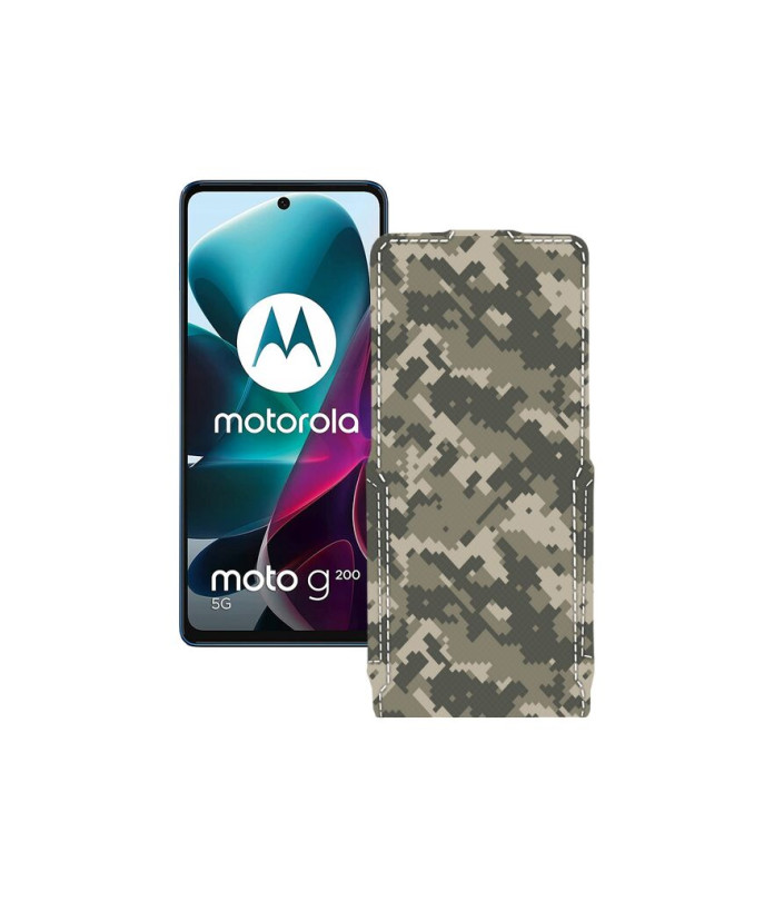 Чохол-флип з екошкіри для телефону Motorola G200