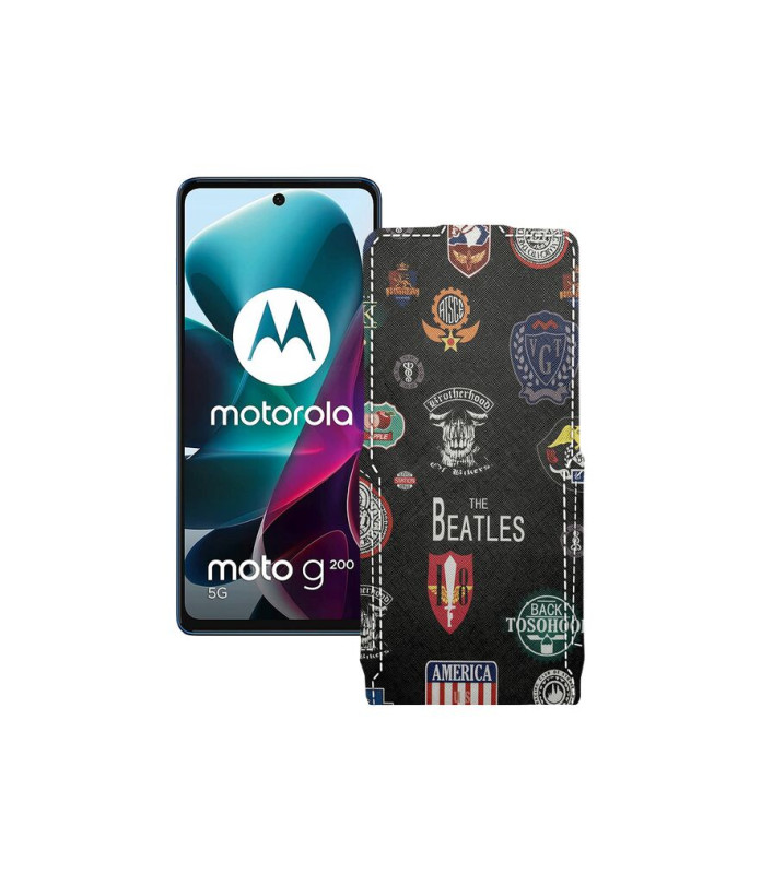 Чохол-флип з екошкіри для телефону Motorola G200