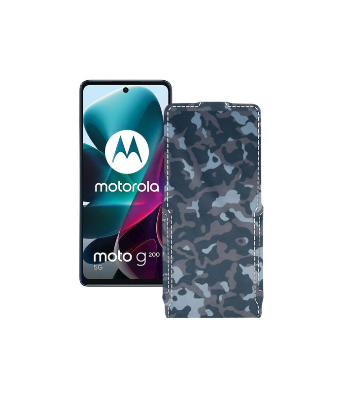 Чохол-флип з екошкіри для телефону Motorola G200