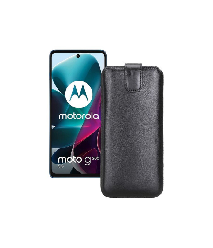 Витяжка з екошкіри для телефону Motorola G200