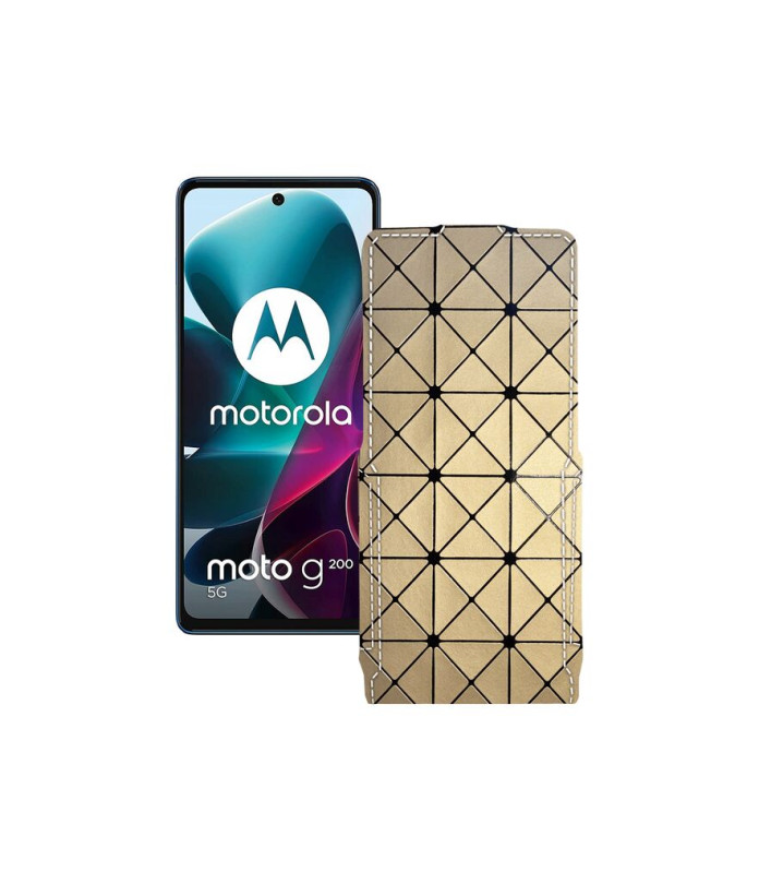 Чохол-флип з екошкіри для телефону Motorola G200