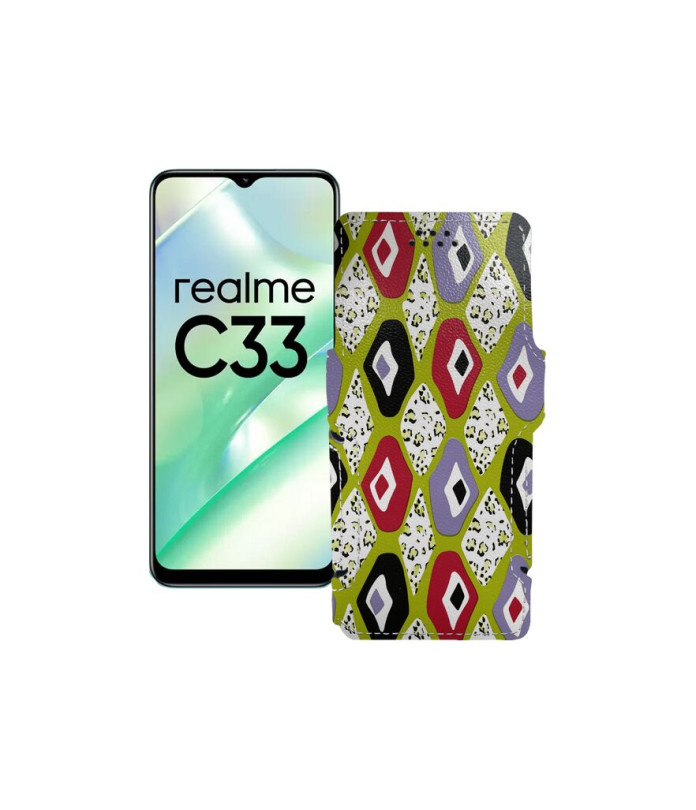 Чохол-книжка з екошкіри для телефону Realme C33 2023