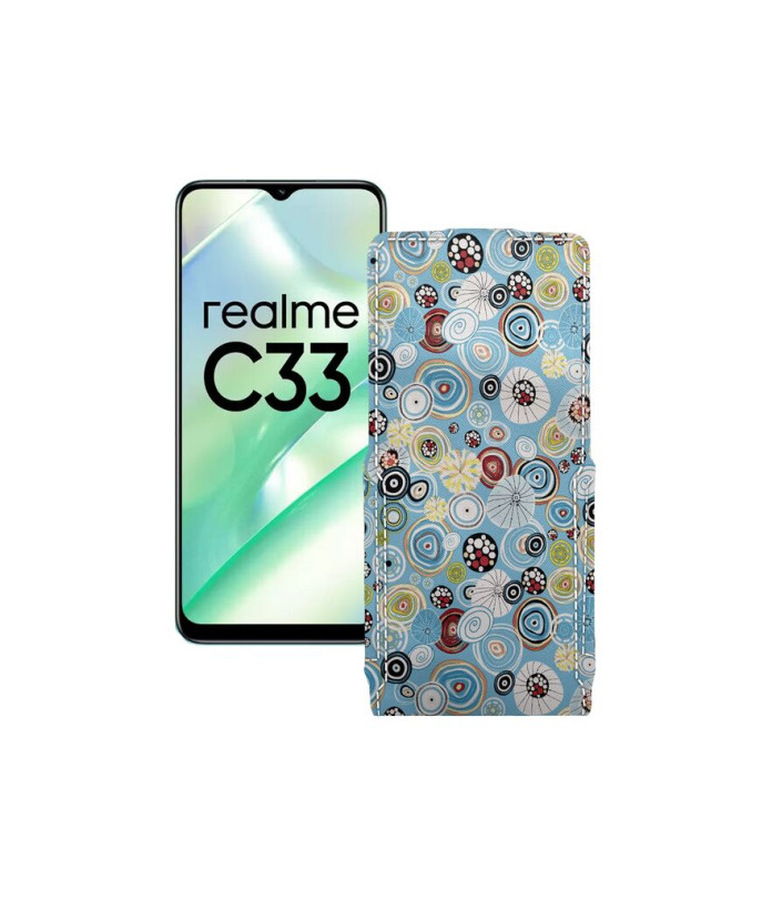 Чохол-флип з екошкіри для телефону Realme C33 2023