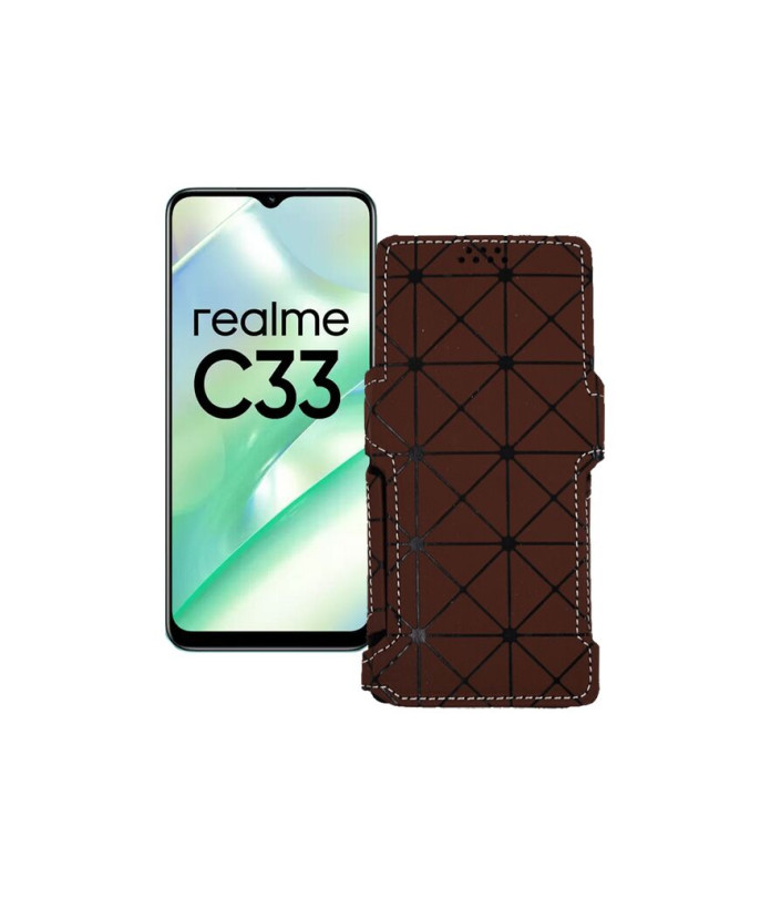 Чохол-книжка з екошкіри для телефону Realme C33 2023