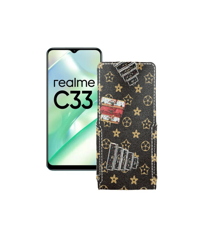 Чохол-флип з екошкіри для телефону Realme C33 2023