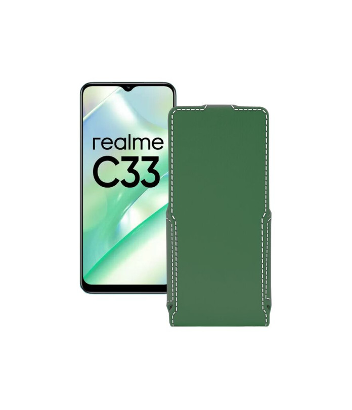 Чохол-флип з екошкіри для телефону Realme C33 2023