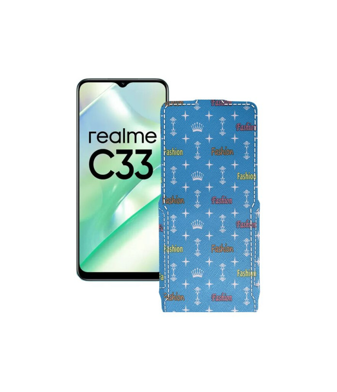 Чохол-флип з екошкіри для телефону Realme C33 2023