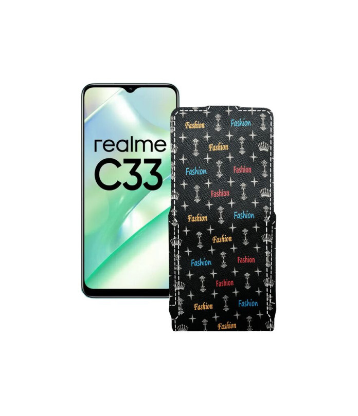 Чохол-флип з екошкіри для телефону Realme C33 2023