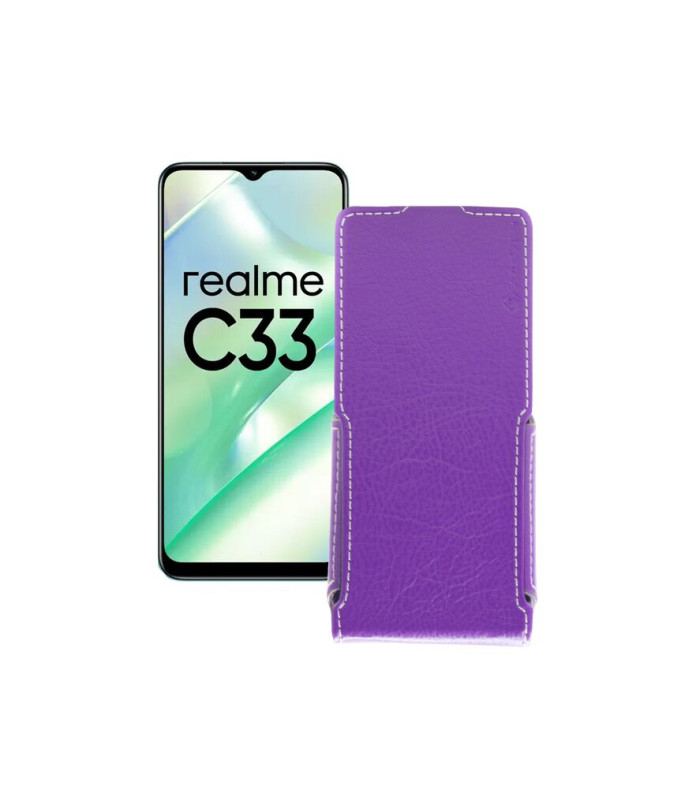 Чохол-флип з екошкіри для телефону Realme C33 2023