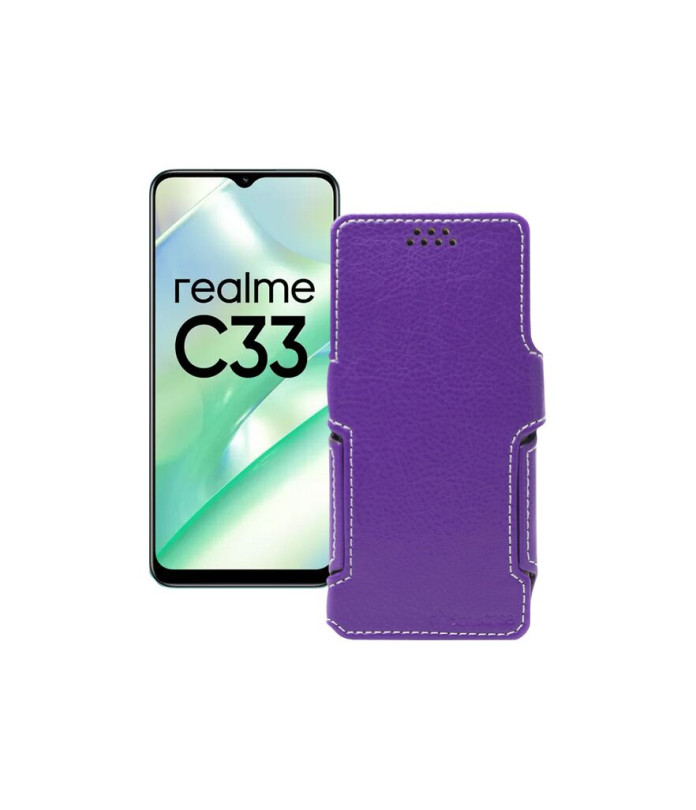 Чохол-книжка з екошкіри для телефону Realme C33 2023