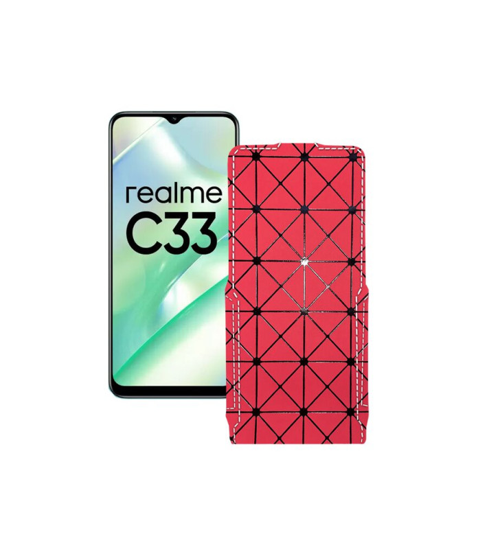 Чохол-флип з екошкіри для телефону Realme C33 2023