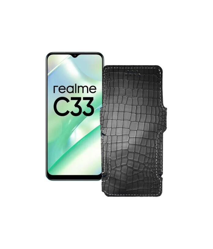 Чохол-книжка з екошкіри для телефону Realme C33 2023