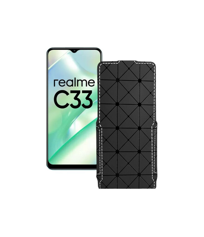 Чохол-флип з екошкіри для телефону Realme C33 2023