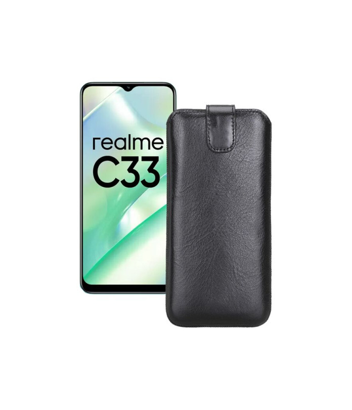 Витяжка з екошкіри для телефону Realme C33 2023