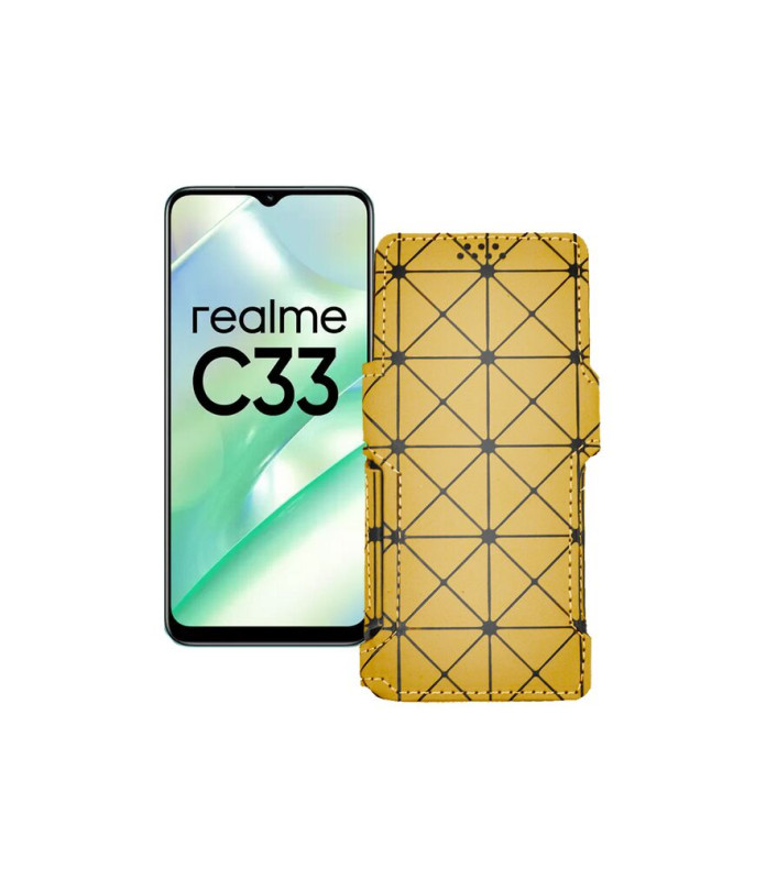 Чохол-книжка з екошкіри для телефону Realme C33 2023