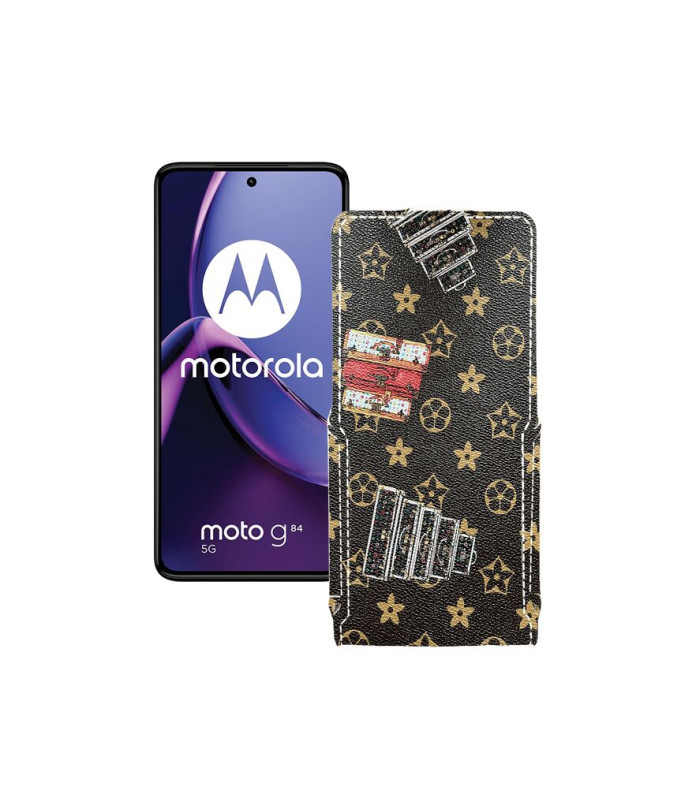 Чохол-флип з екошкіри для телефону Motorola Moto G84