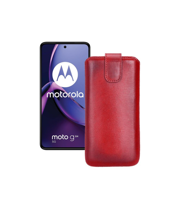 Витяжка з екошкіри для телефону Motorola Moto G84