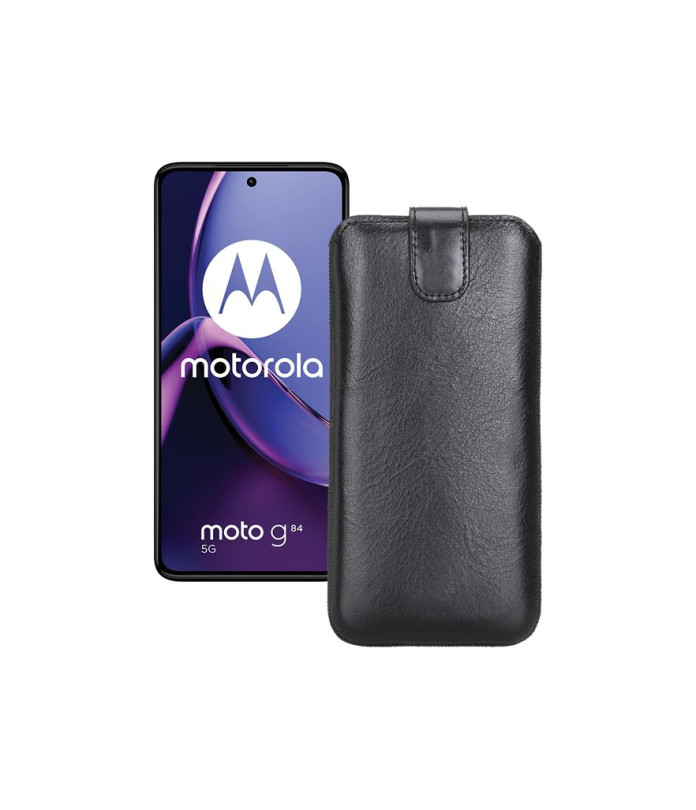 Витяжка з екошкіри для телефону Motorola Moto G84