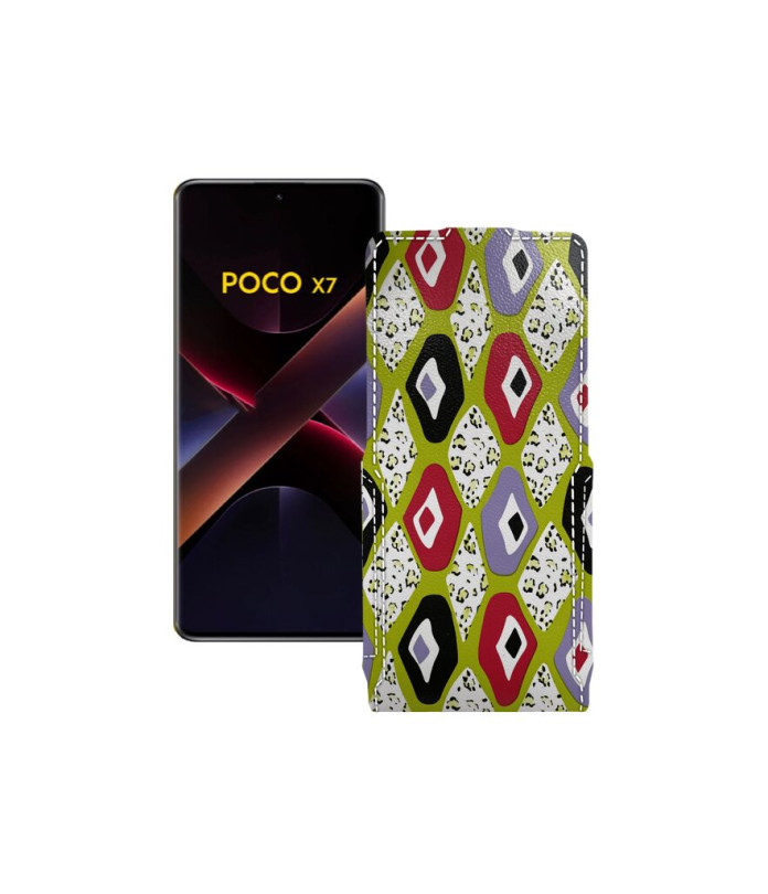 Чохол-флип з екошкіри для телефону Xiaomi Poco X7
