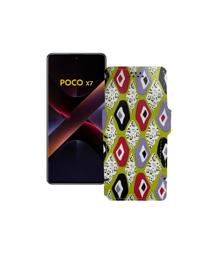 Чохол-книжка з екошкіри для телефону Xiaomi Poco X7