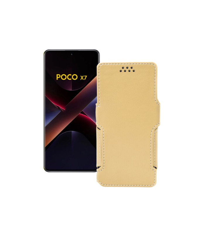 Чохол-книжка з екошкіри для телефону Xiaomi Poco X7
