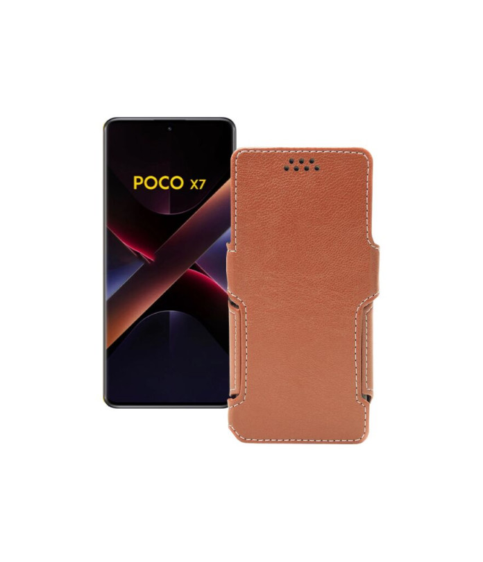 Чохол-книжка з екошкіри для телефону Xiaomi Poco X7