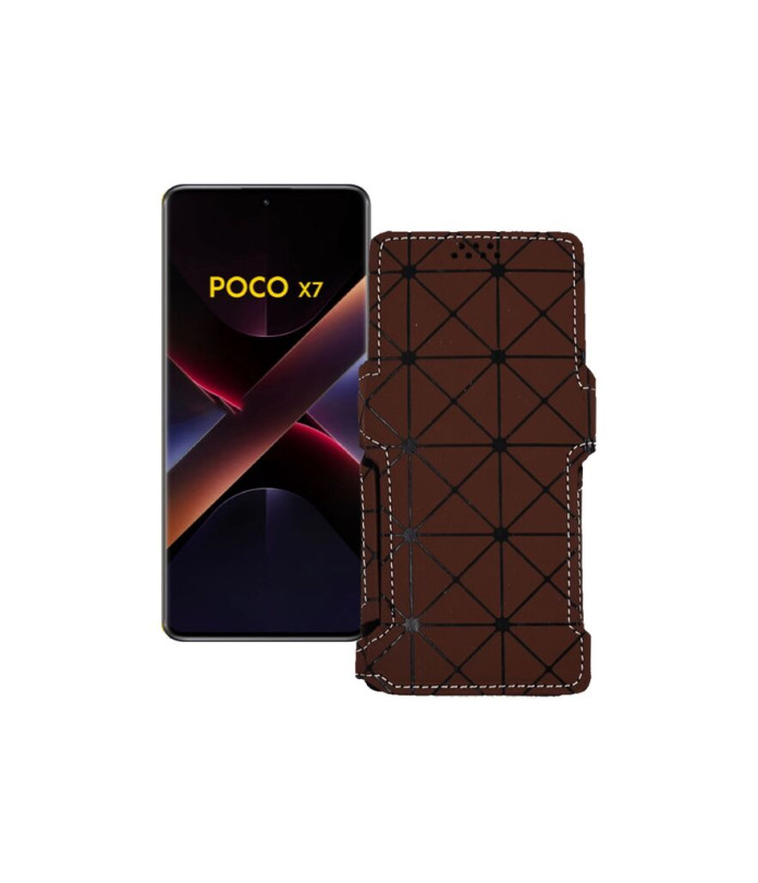 Чохол-книжка з екошкіри для телефону Xiaomi Poco X7