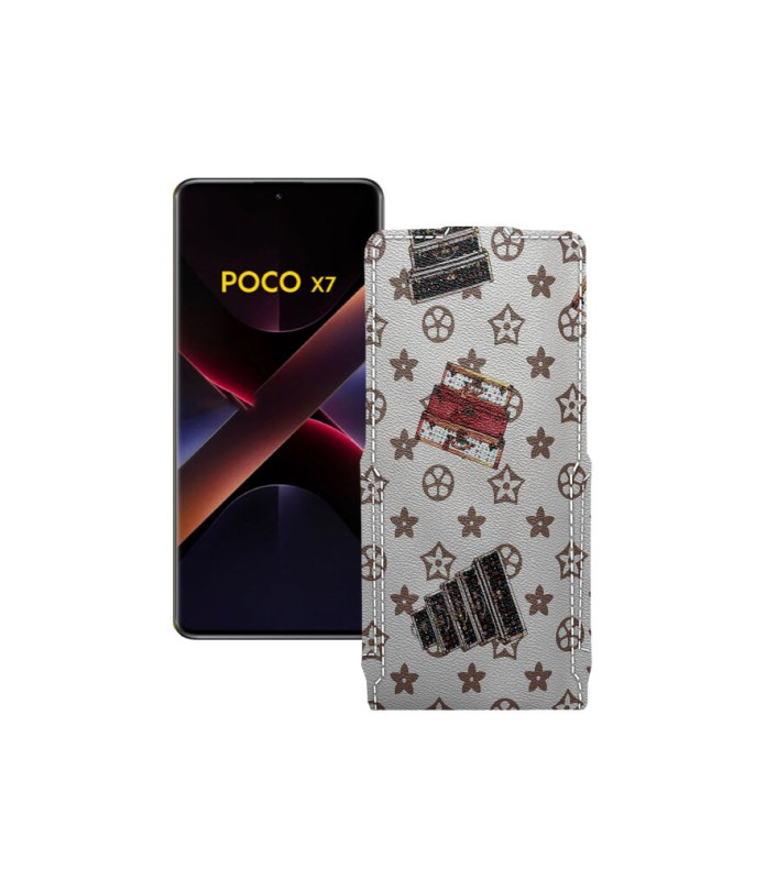 Чохол-флип з екошкіри для телефону Xiaomi Poco X7