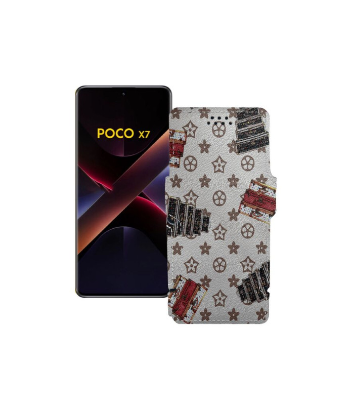 Чохол-книжка з екошкіри для телефону Xiaomi Poco X7