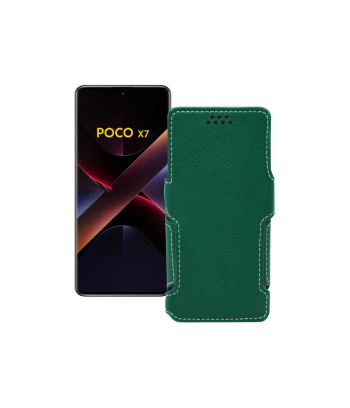 Чохол-книжка з екошкіри для телефону Xiaomi Poco X7