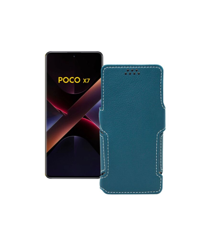 Чохол-книжка з екошкіри для телефону Xiaomi Poco X7
