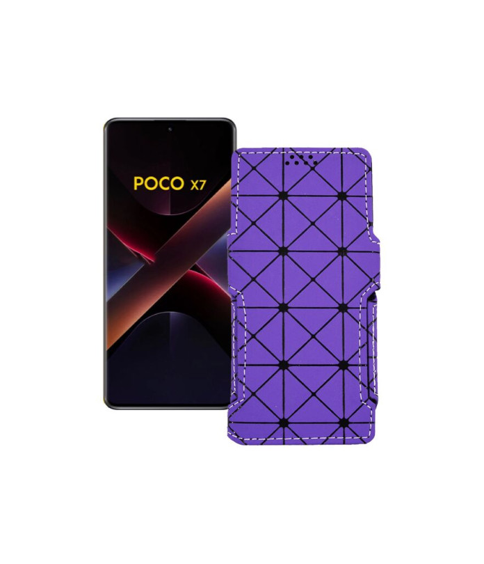 Чохол-книжка з екошкіри для телефону Xiaomi Poco X7