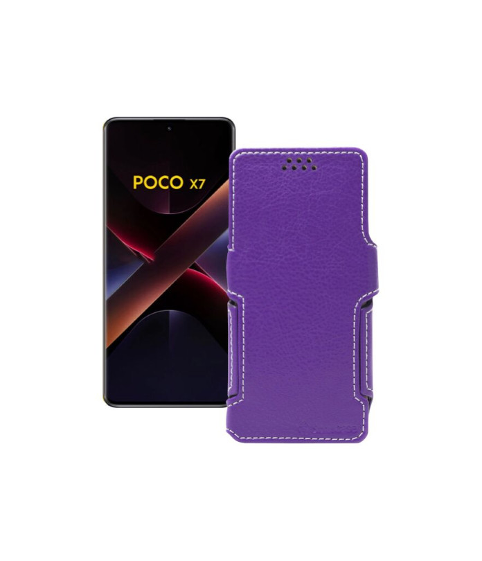 Чохол-книжка з екошкіри для телефону Xiaomi Poco X7