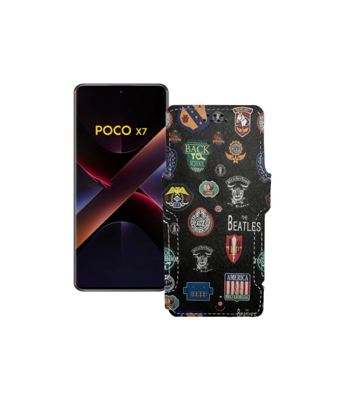 Чохол-книжка з екошкіри для телефону Xiaomi Poco X7