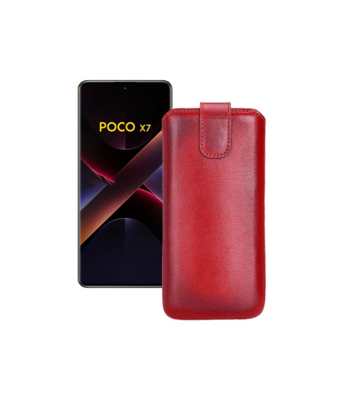 Витяжка з екошкіри для телефону Xiaomi Poco X7