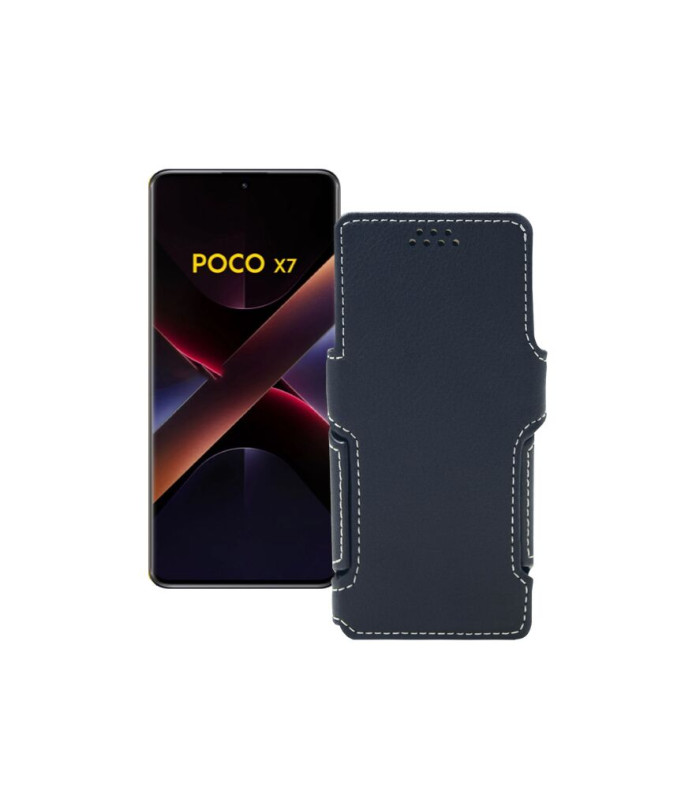 Чохол-книжка з екошкіри для телефону Xiaomi Poco X7