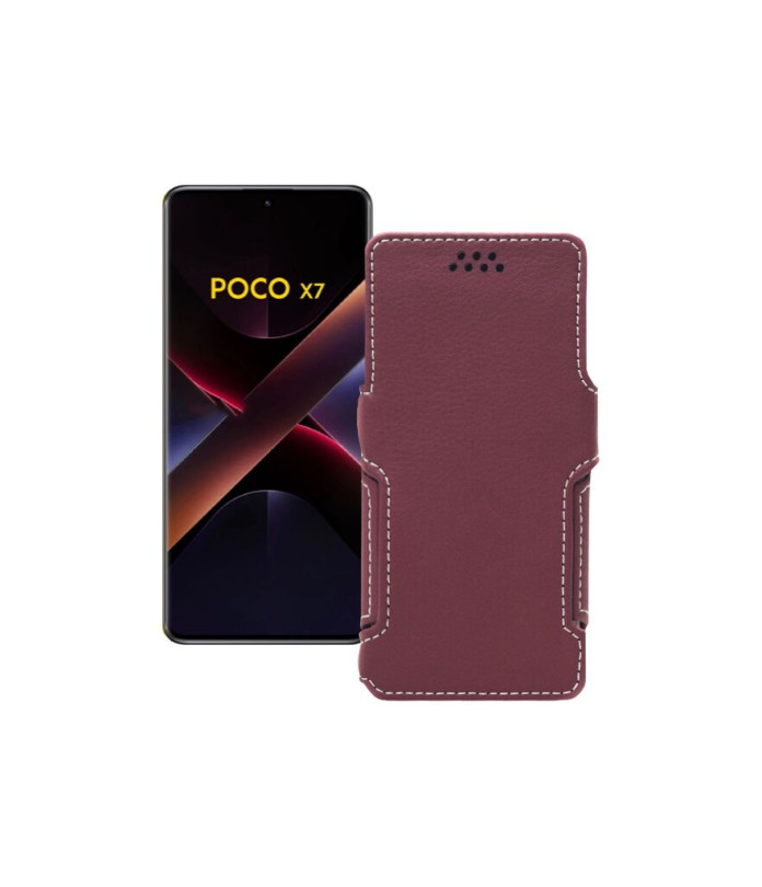 Чохол-книжка з екошкіри для телефону Xiaomi Poco X7