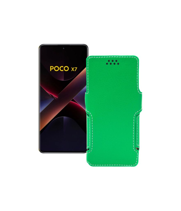 Чохол-книжка з екошкіри для телефону Xiaomi Poco X7